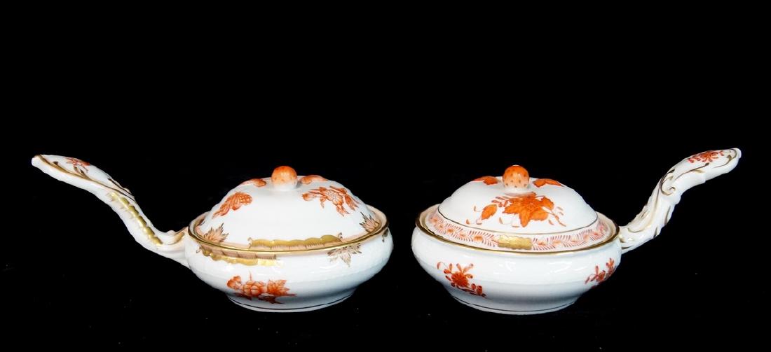 2 HEREND FORTUNA PATTERN COVERED BOWLS (1 of 5)