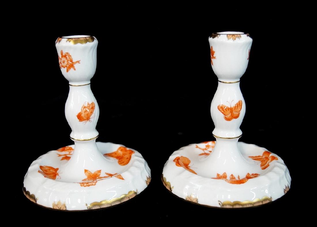 PR. HEREND FORTUNA PATTERN CANDLESTICKS (1 of 6)