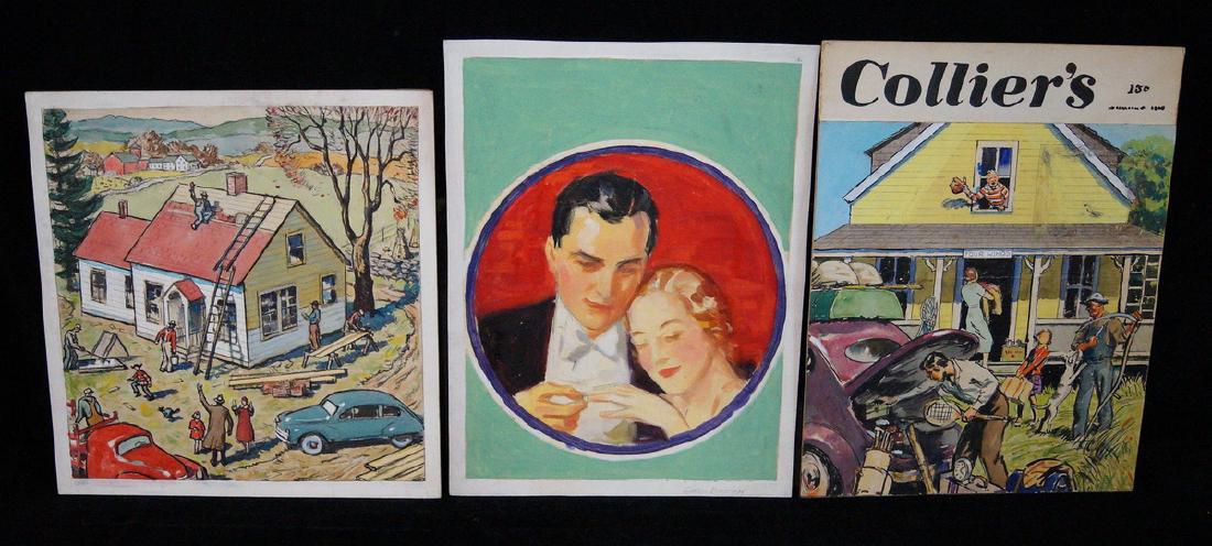 GEORGE BREHM SGN. ILLUSTRATIONS (3 PIECES) (1 of 9)