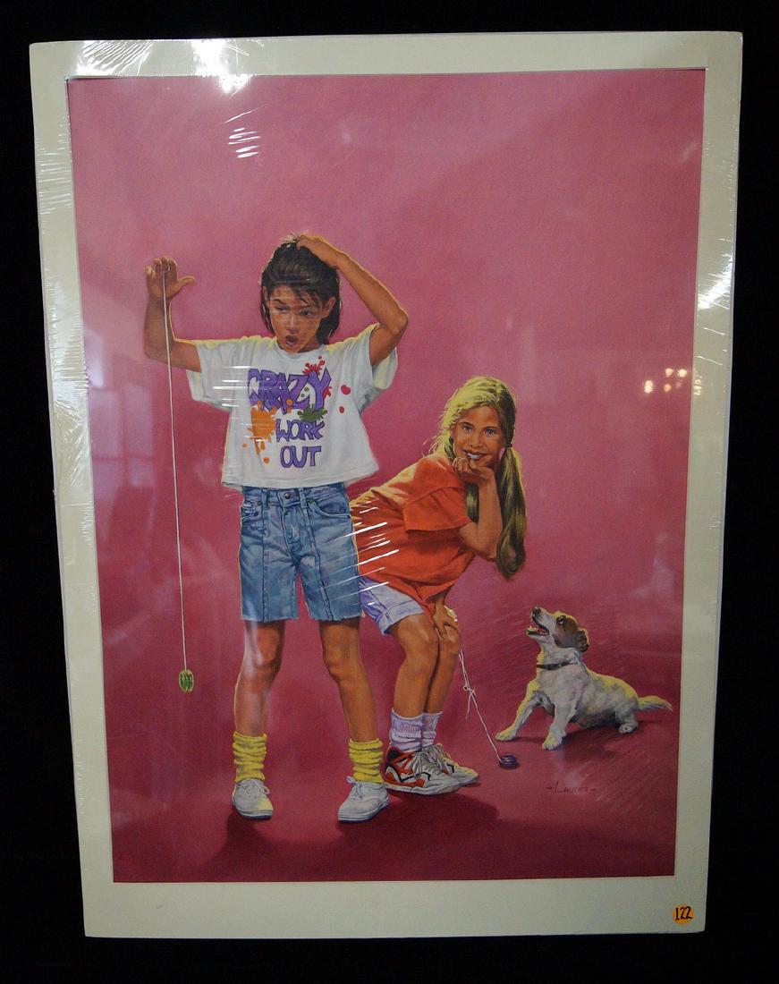 LAUTER SGN. OIL ON BOARD ILLUSTRATION (1 of 4)