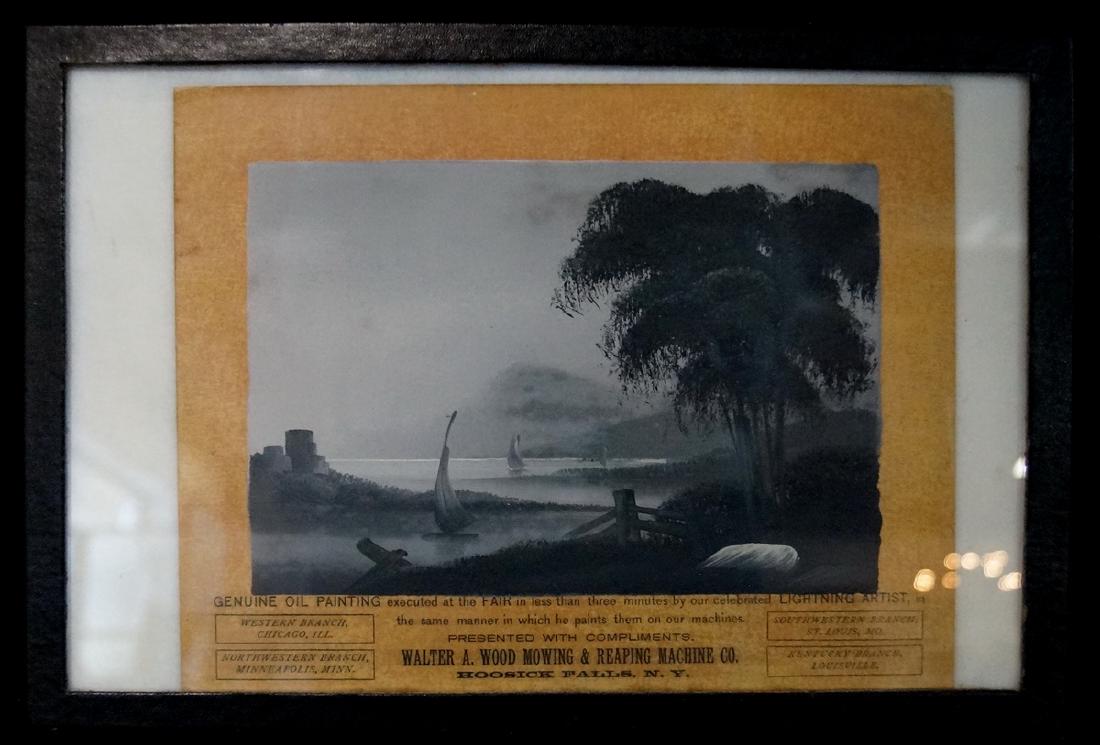 O/P EARLY LIGHTNING ARTIST ADV. W. A. WOOD MOWING & (1 of 2)