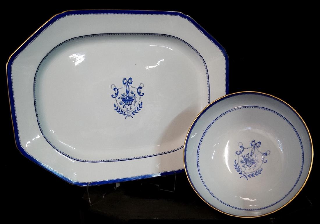 SPODE BOWL & PLATTER: SPODE BOWL & PLATTER