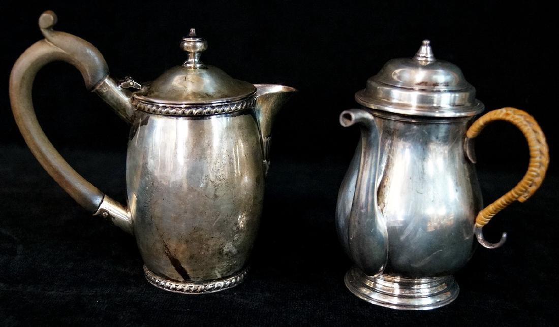 2 SMALL STERLING SILVER PITCHERS: 2 SMALL STERLING SILVER PITCHERS; 1 STEIFF 5.5"H APPRX. 12 OZS