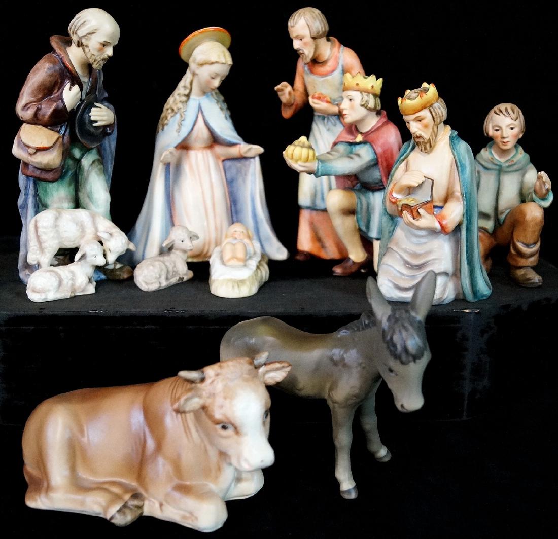 10 PC. HUMMEL NATIVITY SET: 10 PC. HUMMEL NATIVITY SET 7"H TALLEST (1 W/ CHIPPED FINGER)