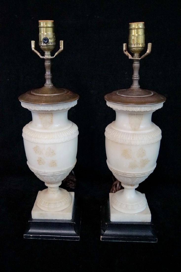 PR. ALABASTER LAMPS: PR. ALABASTER LAMPS 14"H