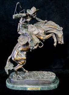 BRONZE GROUP: BRONCO BUSTER: BRONZE GROUP: BRONCO BUSTER 20" 30" AFTER FREDERICK REMINGTON