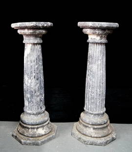 PR. MARBLE PEDESTALS: PR. MARBLE PEDESTALS 44"H