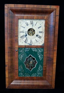 SETH THOMAS OGEE CLOCK: SETH THOMAS OGEE CLOCK 26" X 15"