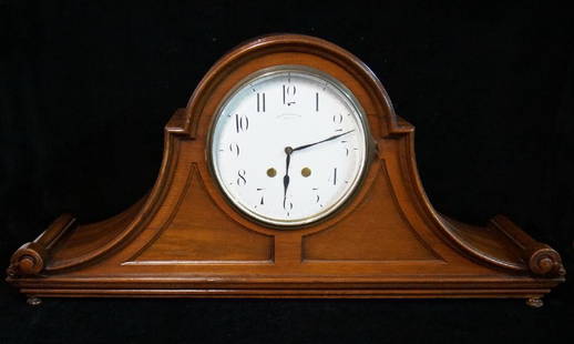 WHELAN-AEHLE HUTCHINSON JEWELRY CO. MANTLE CLOCK: WHELAN-AEHLE HUTCHINSON JEWELRY CO. MANTLE CLOCK 17.5"H 37"L 9"D