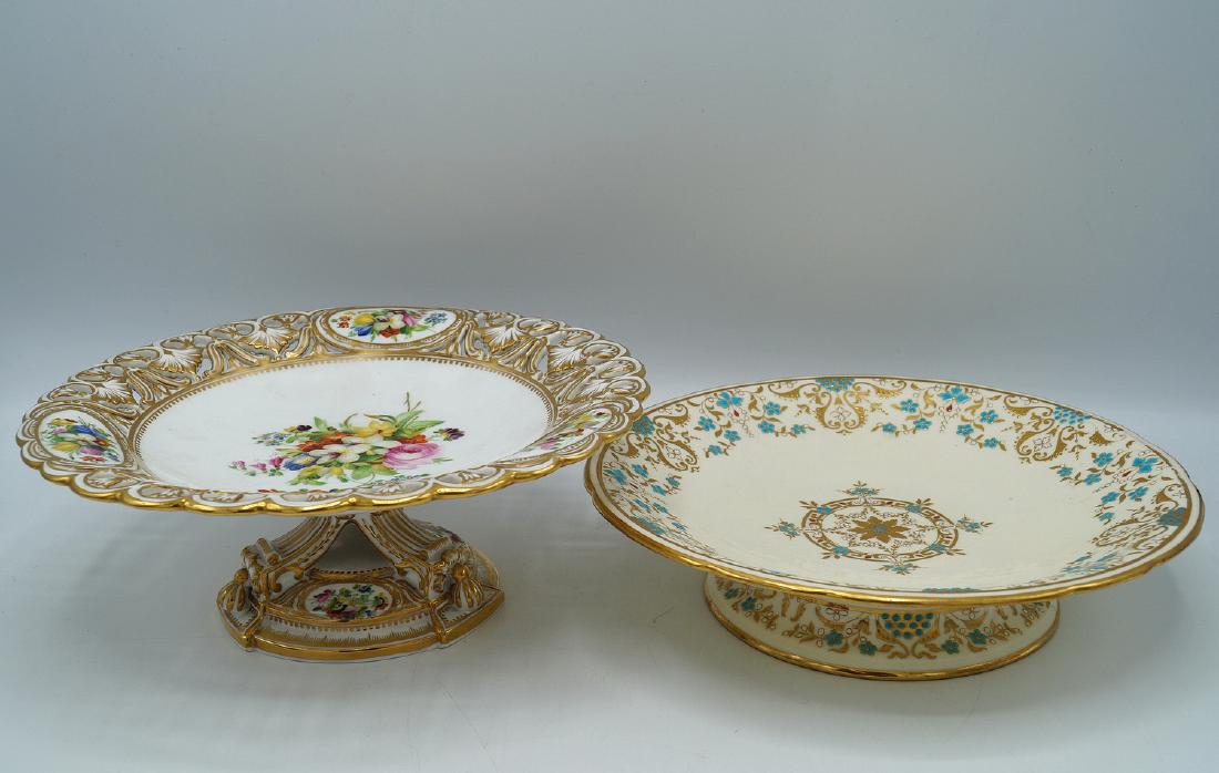 2 CAKE STANDS, ONE MINTON: 2 CAKE STANDS, ONE MINTON .