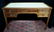 LOUIS XVI STYLE LEATHER TOP FRUITWOOD DESK 30"H X 50"W