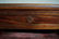 LOUIS XVI STYLE LEATHER TOP FRUITWOOD DESK 30"H X 50"W - 3