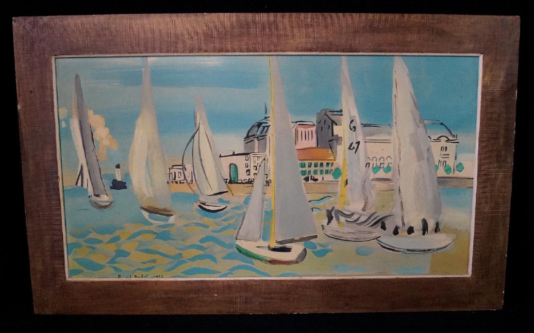 RAOUL DUFY SGN. LITHOGRAPH "SAILBOATS" 1938 (1 of 10)