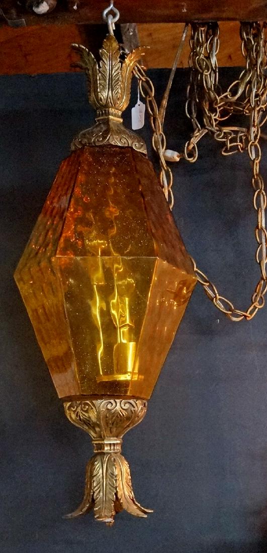 MID CENTURY COLORED GLASS HALL FIXTURE (1 of 2)