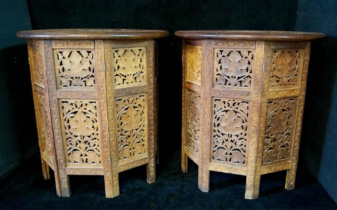 PR. SHEESHAM WOOD CIRCULAR TABLES (1 of 5)