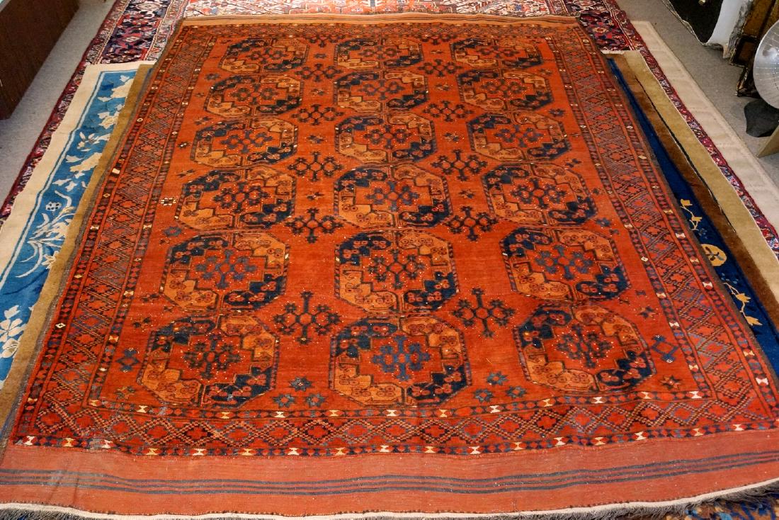 AFGHAN RUG (RED)  8' 7" X 9" 4" (1 of 6)