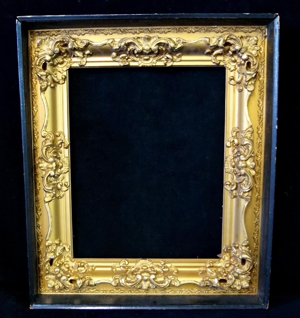 GILT FRAME IN A SHADOW BOX: GILT FRAME IN A SHADOW BOX 26" X 22"