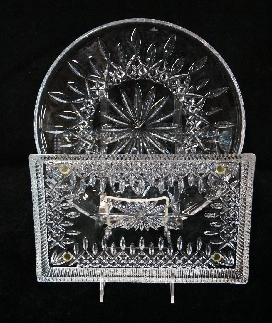 2 WATERFORD CRYSTAL TRAYS: CIRCULAR & RECTANGULAR (1 of 6)