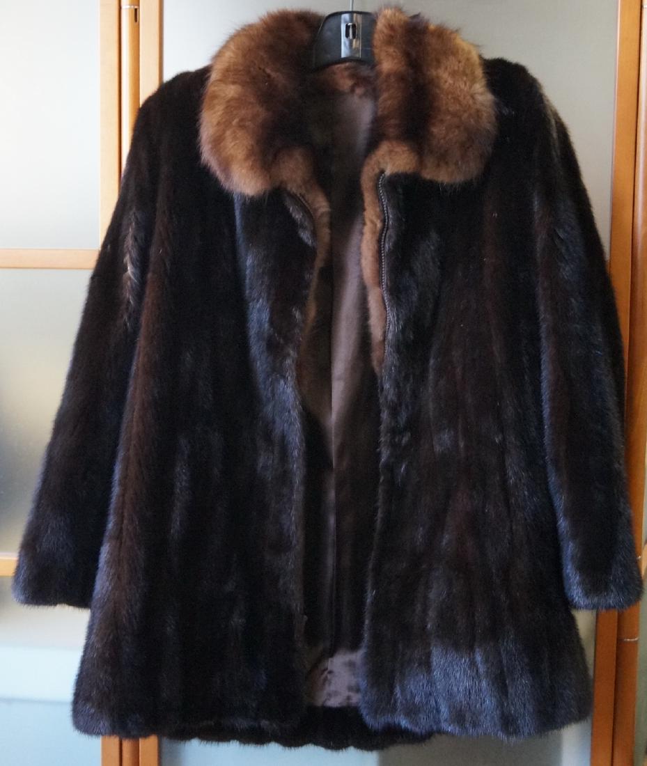 MINK ZIP FRONT JACKET: MINK ZIP FRONT JACKET