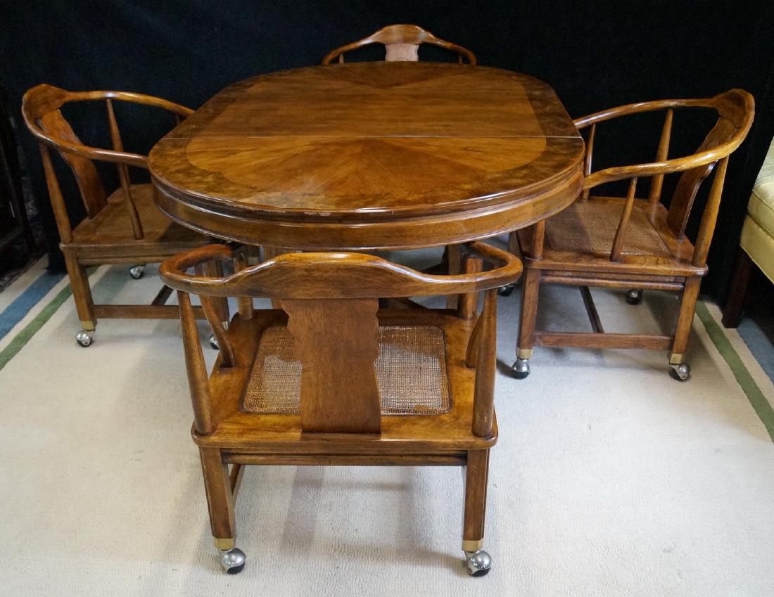 5 PC. ASIAN STYLE DINING ROOM SET TABLE & 4 CHAIRS (1 of 15)