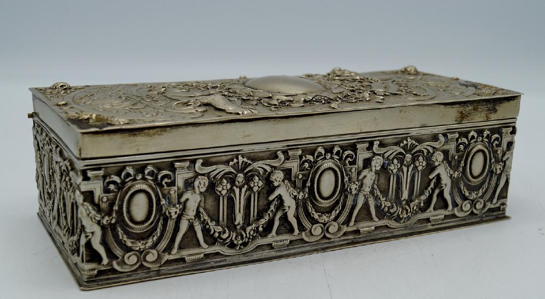 SILVERPLATE CUPID FIGURAL BOX (1 of 10)