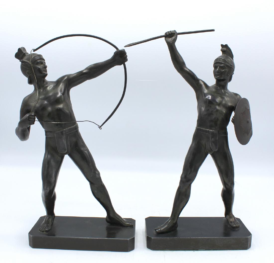 2 METAL FIGURES OF WARRIORS (1 of 8)