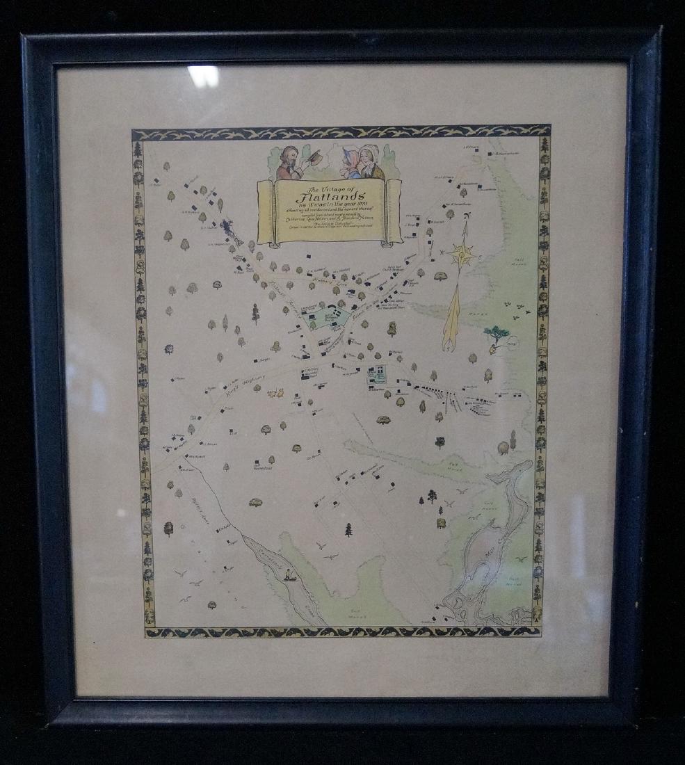 COLOR PRINT MAP "FLATLANDS BROOKLYN" (1 of 4)