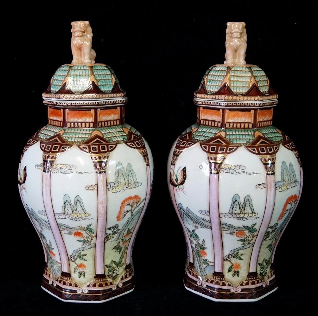 PR. ORIENTAL STYLE TEMPLE JARS (1 of 8)