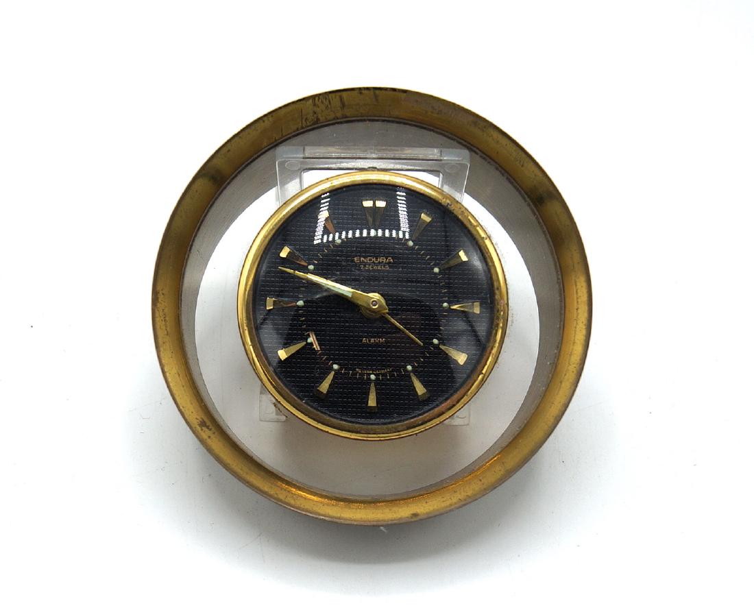 ENDURA BRASS DESK CLOCK (1 of 3)