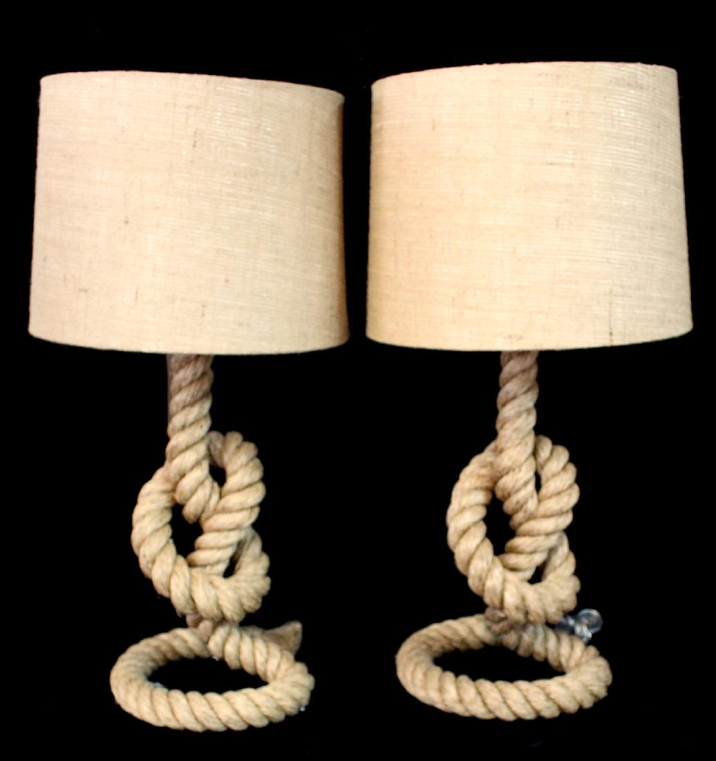 ANTHONY BARATTA: PR. ROPE TWIST LAMPS (1 of 3)