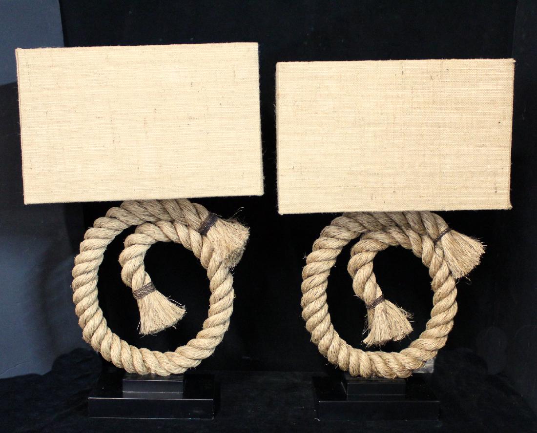 ANTHONY BARATTA: PR. ROPE TWIST LAMPS (1 of 7)