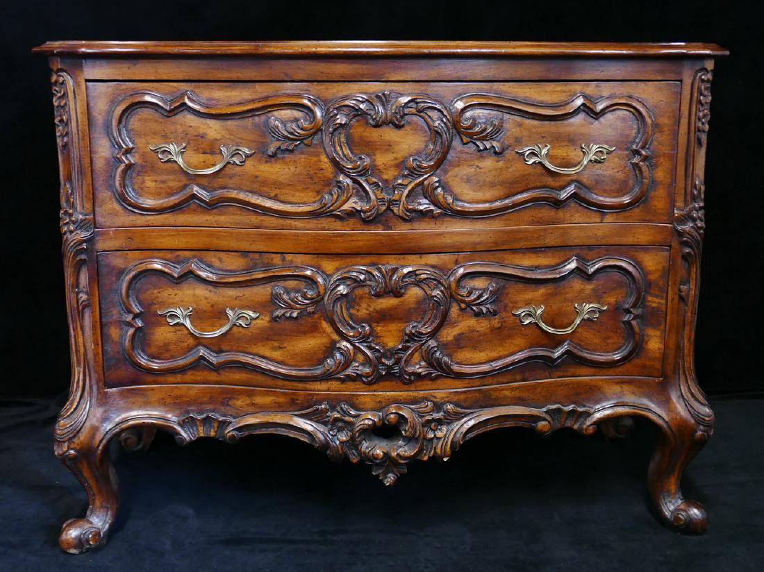 COUNTRY FRENCH STYLE 2 DRAWER COMMODE (1 of 9)