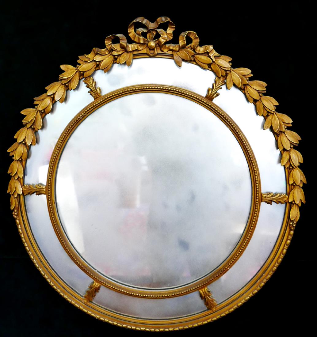 GILT CARVED CIRCULAR MIRROR (1 of 5)