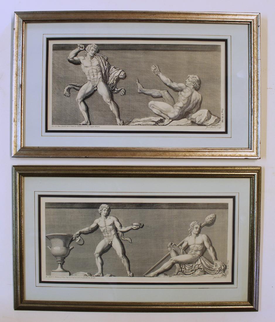 PR. NEOCLASSICAL SILVER GILT FRAMED PRINTS (1 of 6)