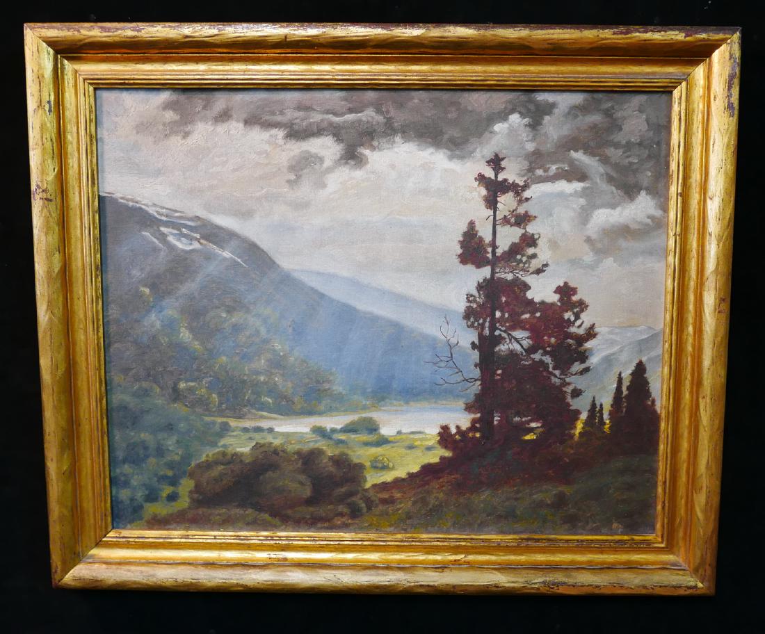 RUDISUHLI SGN. OIL ON BOARD LANDSCAPE "MOUNTAIN (1 of 6)