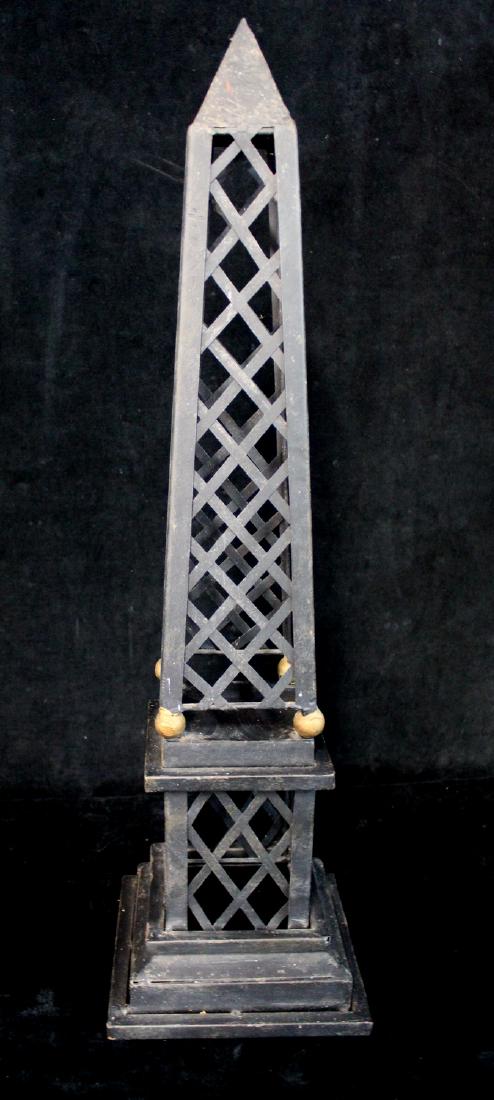 IRON OBELISK: IRON OBELISK 28"H