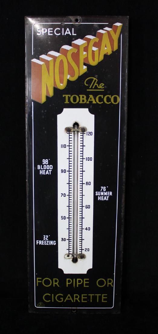 NOSEGAY (THE TOBACCO) PORCELAIN & ENAMEL THERMOMETER (1 of 5)