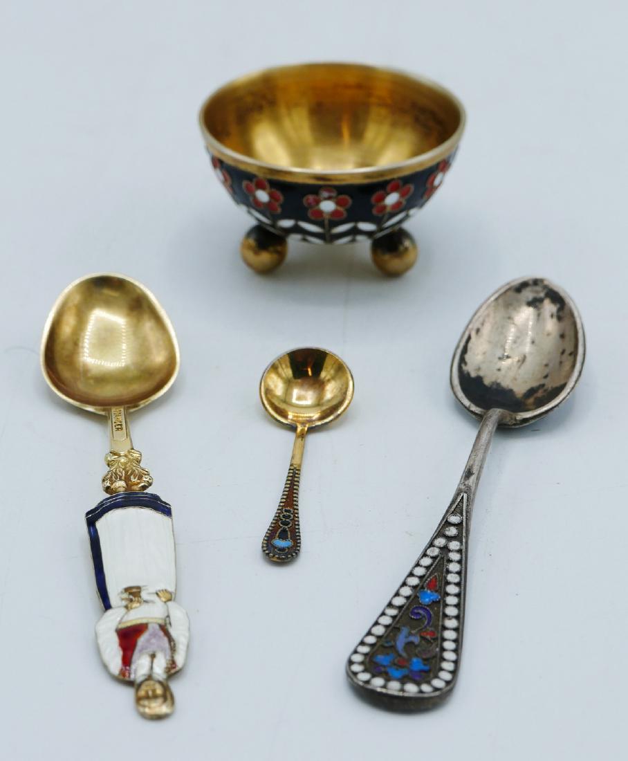 4 PCS. SILVER (3 RUSSIAN; 1 NORWEGIAN) (1 of 7)