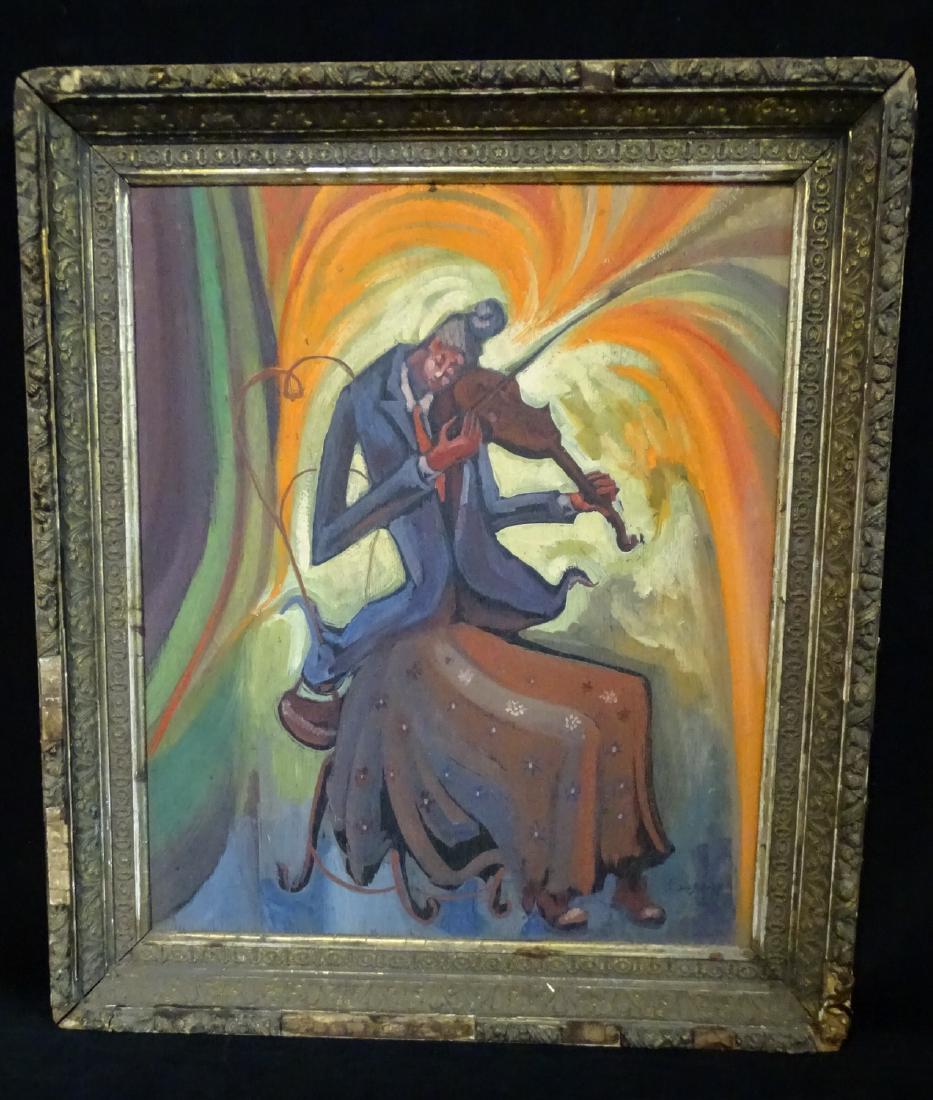 LIFSHITZ SGN. OIL ON BOARD "VIOLINIST" (1 of 4)