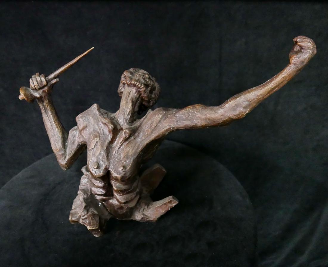 LIFSHITZ SGN. BRONZE MAN W/ SWORD "ALAN" (1 of 6)