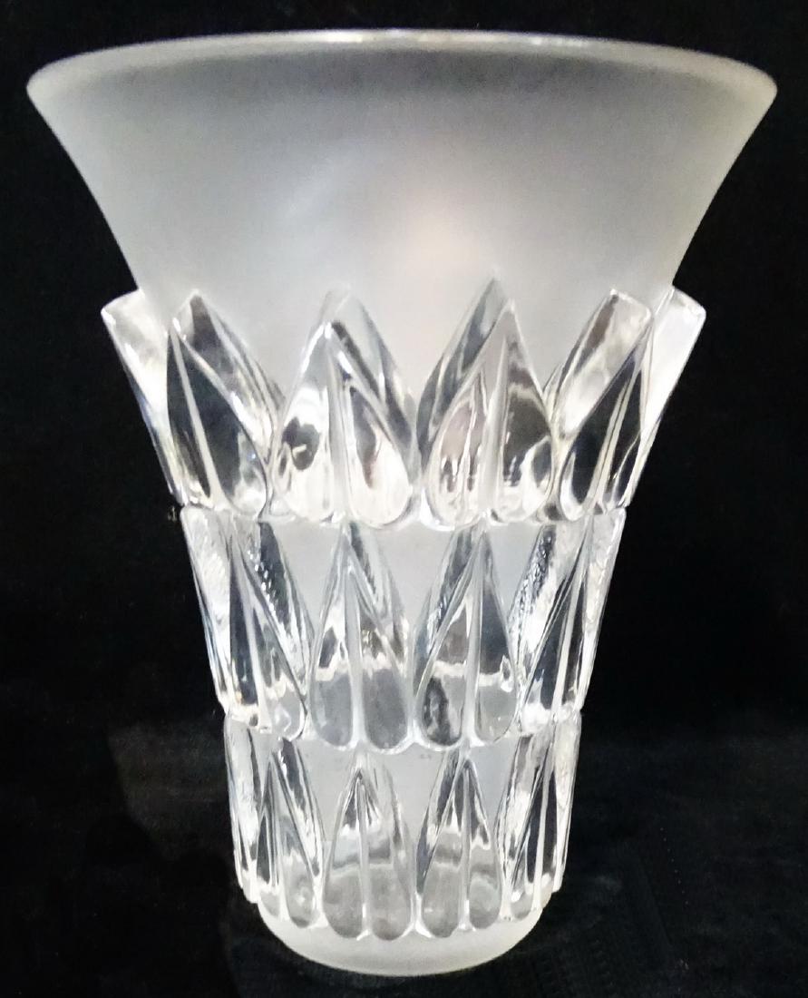 LALIQUE  SGN. CRYSTAL VASE (1 of 3)