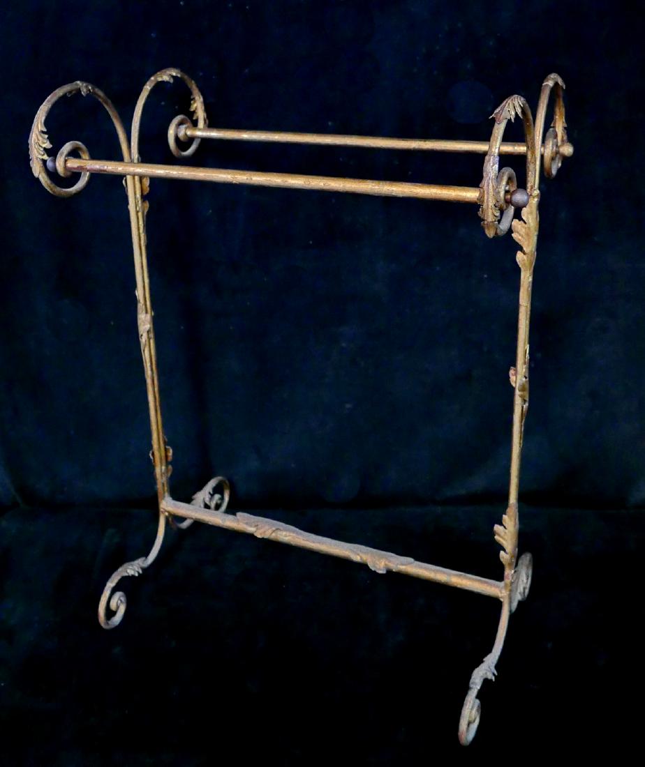 GILT METAL QUILT RACK