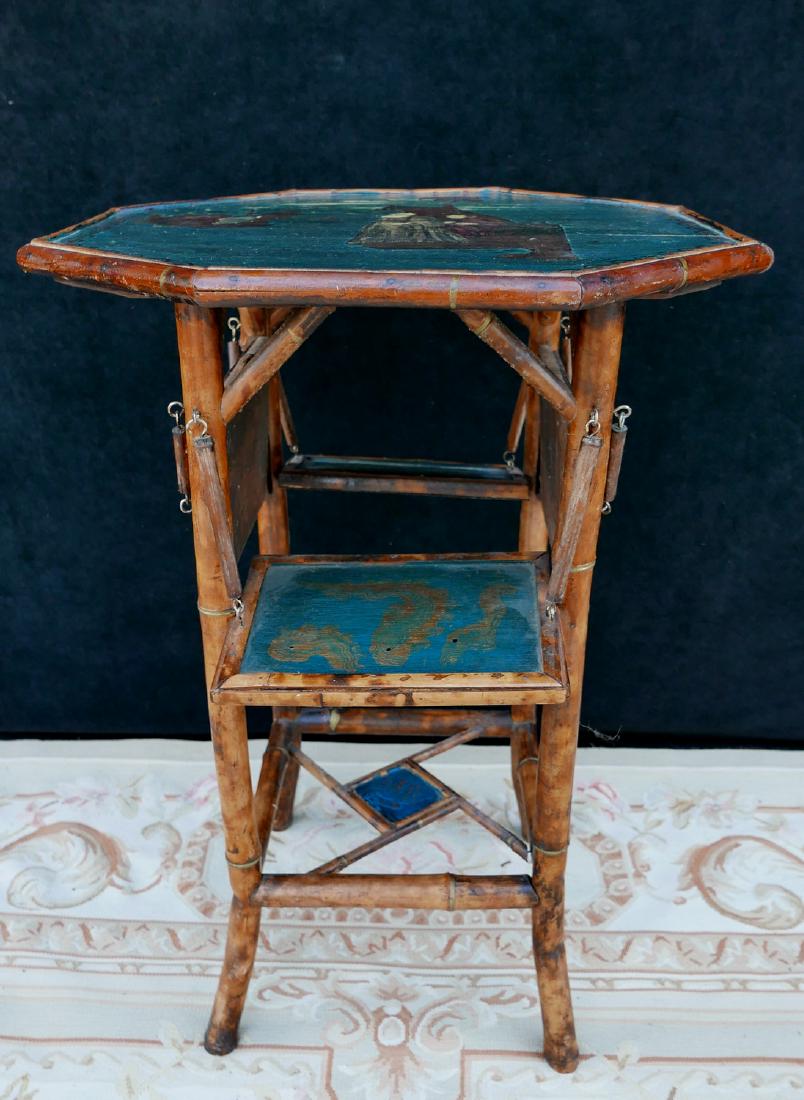 OCTAGONAL DECORATED BAMBOO TABLE (1 of 4)