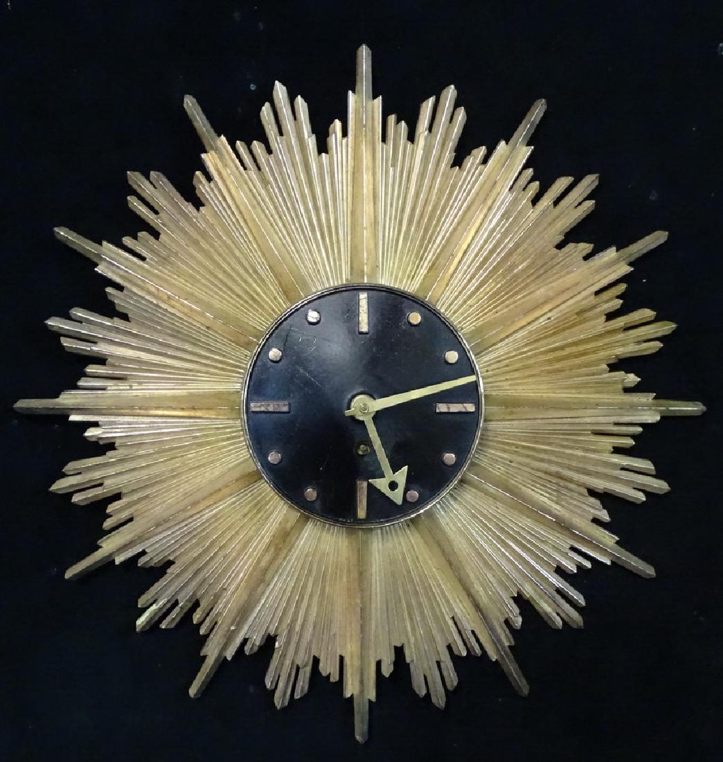 SUNBURST SYROCO CLOCK 16"DIA. (1 of 4)