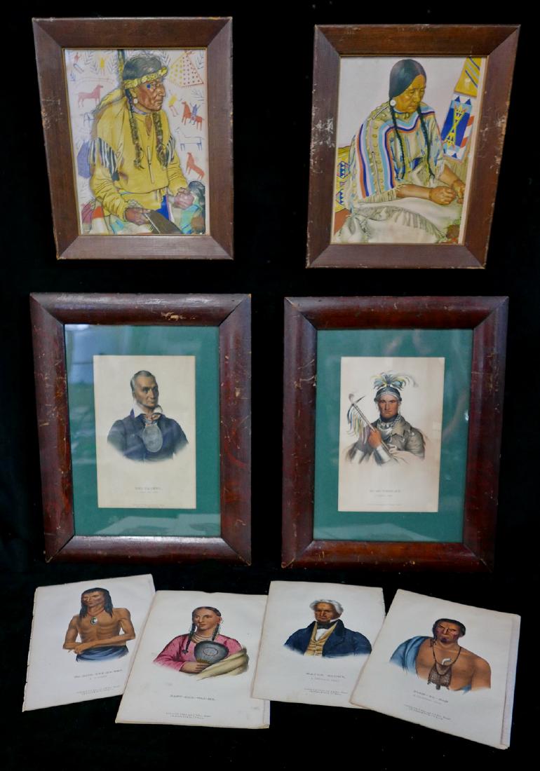 GROUP 7 INDIAN PRINTS (4 FRAMED)  10X16" LARGEST (1 of 4)