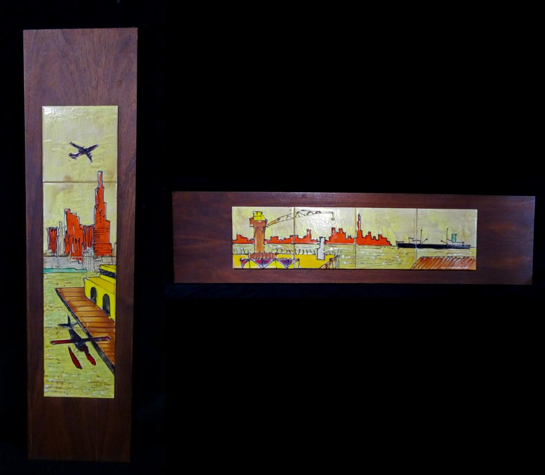 PR. HARRIS STRONG  HAND PAINTED TILES NY CITY SCENES (1 of 7)