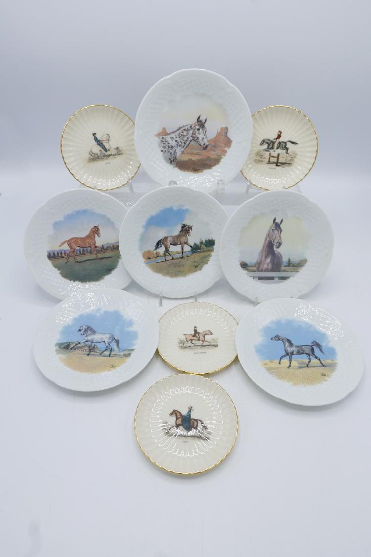 SET 6 LIMOGES HORSE PLATES (P. DESHOULIERES) (1 of 3)
