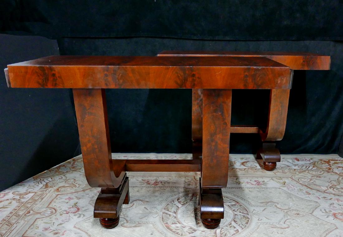 PR. DECO STYLE FLAME MAHOGANY CONSOLES (1 of 8)