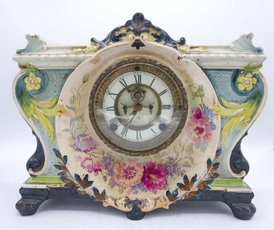 ANSONIA PORCELAIN CLOCK (1 of 4)