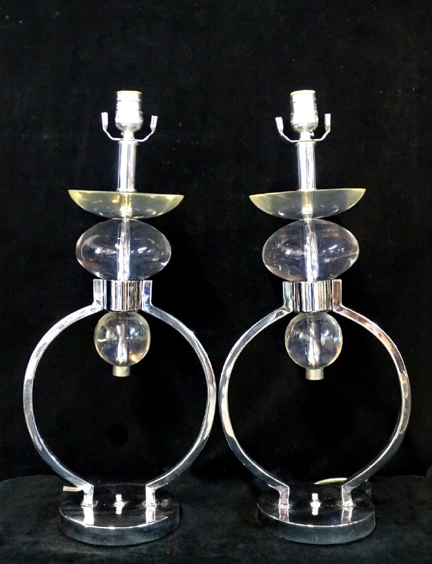 PR. CHROME & LUCITE LAMPS (1 of 5)